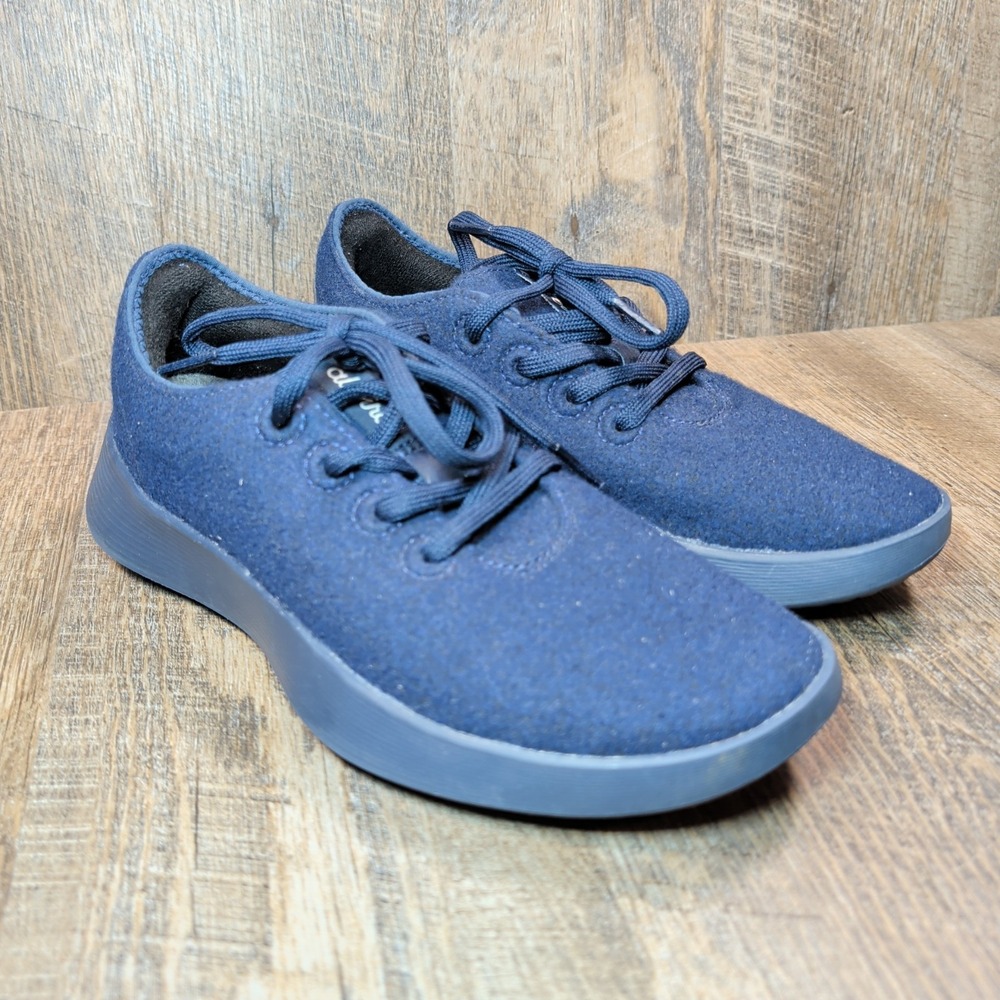 Allbirds Wool Runner 2 WR2 Sneakers All Navy Blue Women's Size 8 Casual Comfort